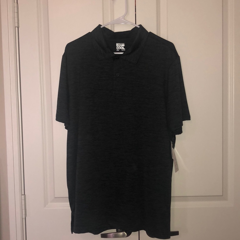 Charcoal gray collared shirt